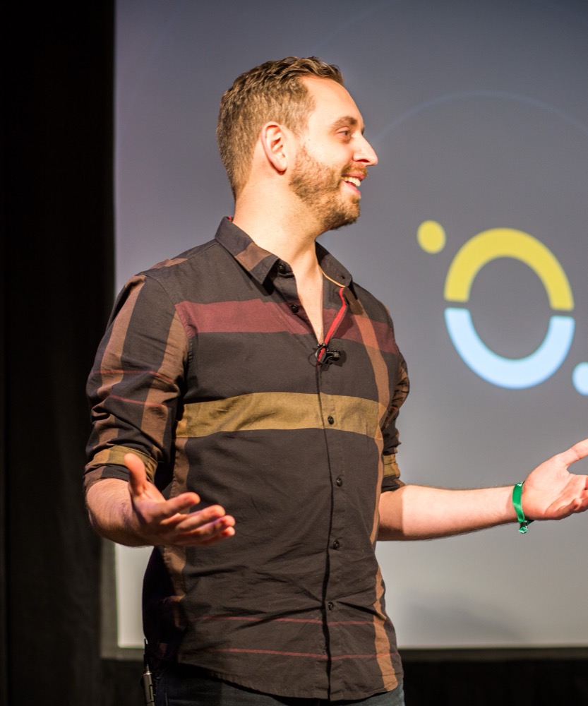 Phil Rivard pitching Nukern at Techstars Demo Day
