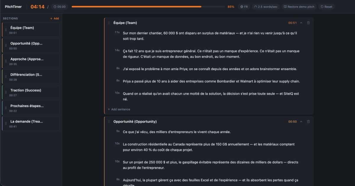 PitchTimer - a pitch practice app built for founders